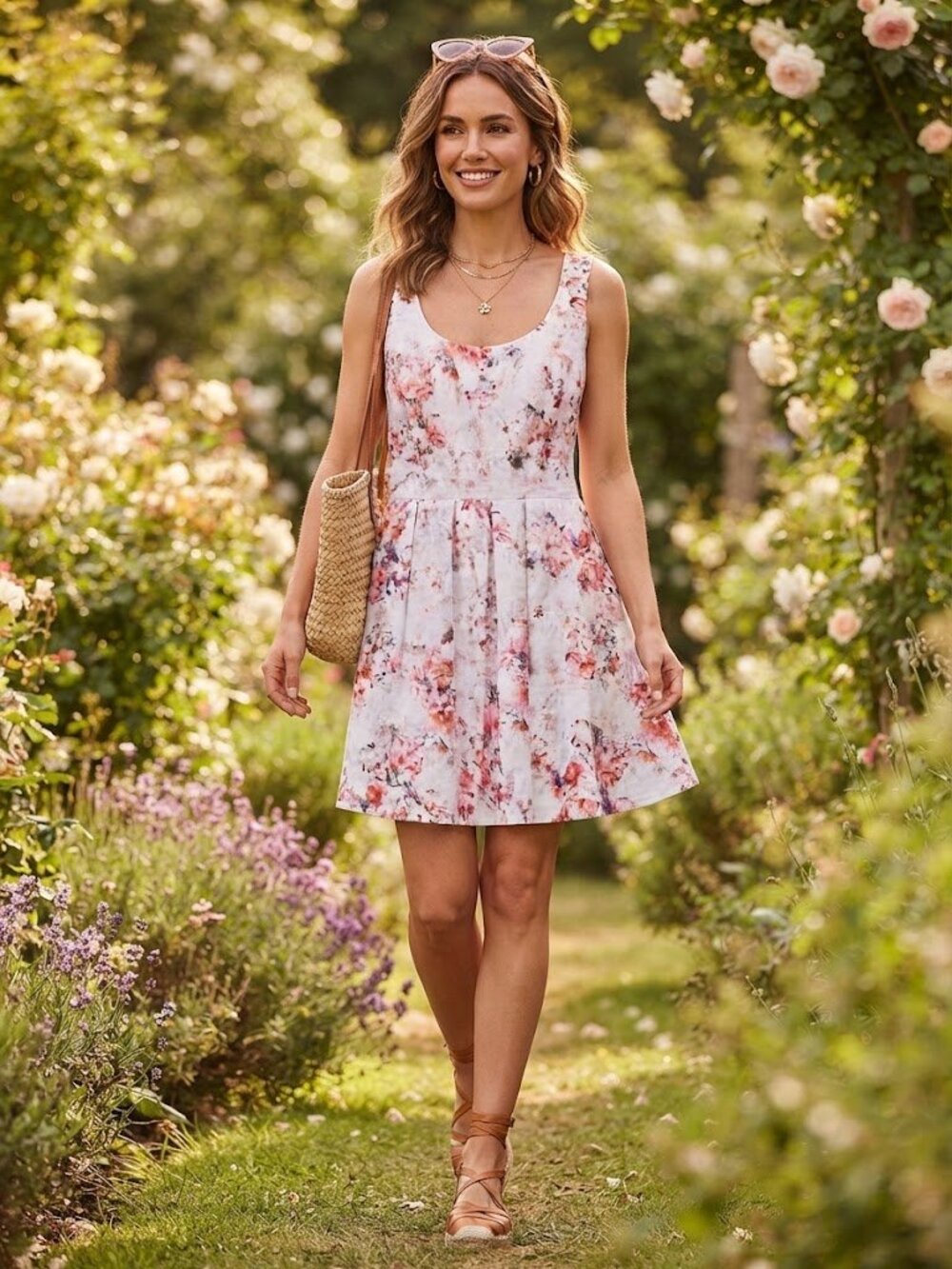 Water Colour Floral Dress